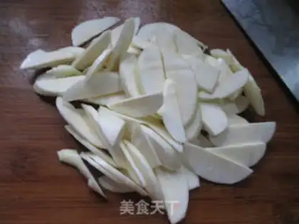Make Peaches are white and fried step 2