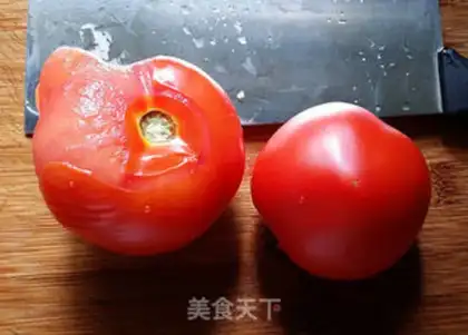 Make Krabs, beans, tomatoes step 1