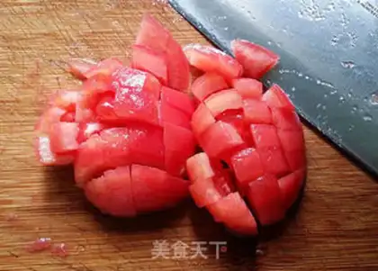 Make Krabs, beans, tomatoes step 2