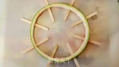 Make Watermelon popsicles step 11