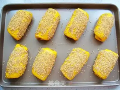 Make Pumpkin sesame rolls step 10