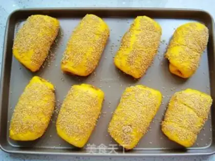 Make Pumpkin sesame rolls step 11