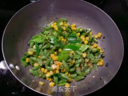 Make Pork neck, corn and beans step 5