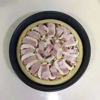 Make Bacon-peased mushroom garden pizza step 15