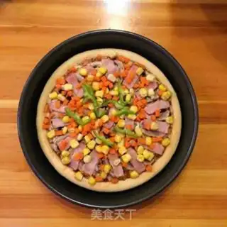 Make Bacon-peased mushroom garden pizza step 17