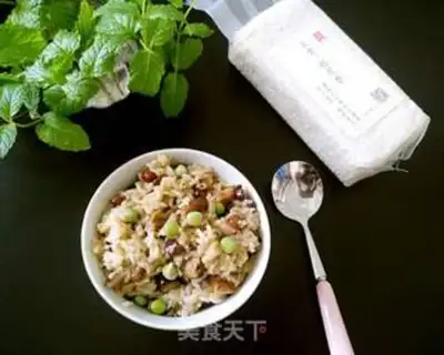 Make Seafood mushroom rice step 6