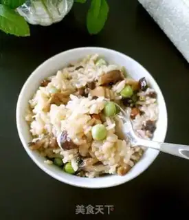 Make Seafood mushroom rice step 7