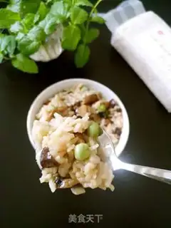 Make Seafood mushroom rice step 8