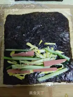 Make Sushi with spinach step 9