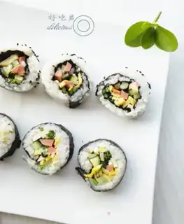 Make Sushi with spinach step 12