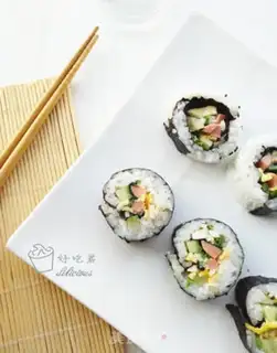 Make Sushi with spinach step 14