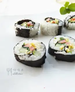 Make Sushi with spinach step 15