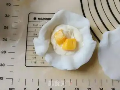 Make Mango Snowmen step 6