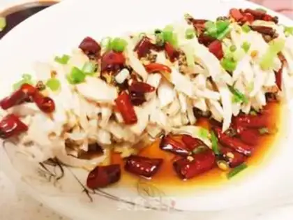 Make Spicy chicken silk step 3