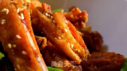 Make Gold medals with hot chicken wings step 2