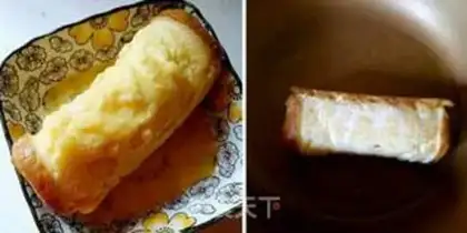 Make Egg toast banana roll step 2