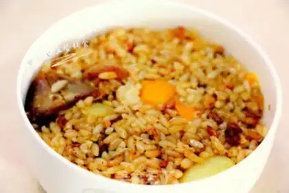 Make A sunflower fried rice step 4