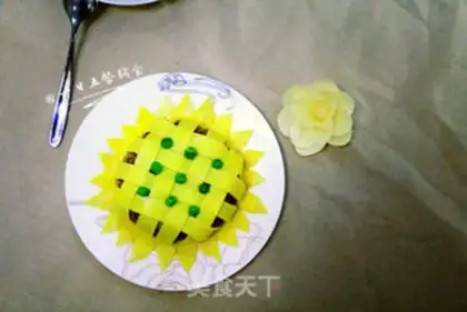 Make A sunflower fried rice step 9
