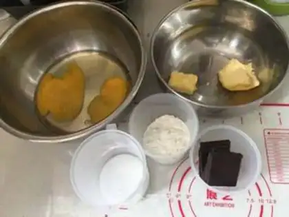 Make Chocolate lava step 0