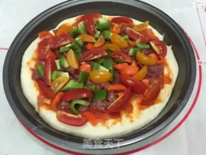 Make Beef field garden pizza step 12
