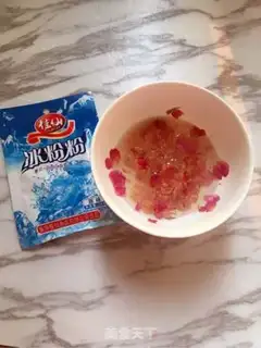 Make Rose ice powder step 2