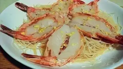 Make Garlic fan shrimp step 7