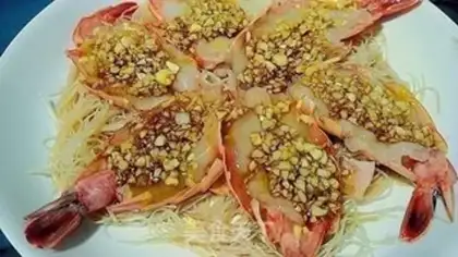 Make Garlic fan shrimp step 12