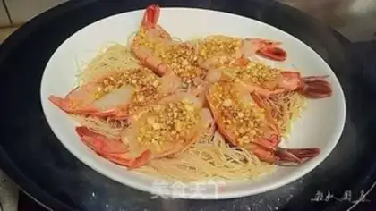 Make Garlic fan shrimp step 13
