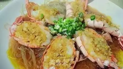 Make Garlic fan shrimp step 15