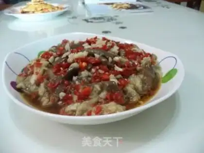 Make Fresh red pepper with a steamed eggplant step 15