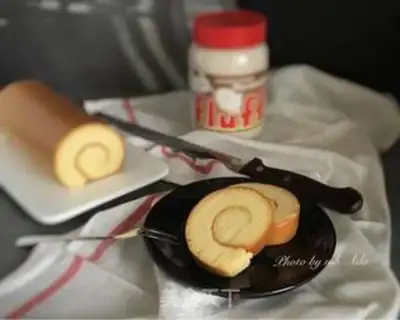 Make Caramel cake rolls of marshmallows step 12