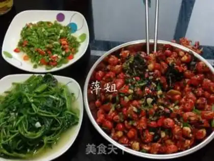 Make A red beer and shrimp tail step 1
