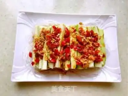 Make Pill pepper and garlic fan silk melon step 7