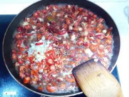 Make A red beer and shrimp tail step 8