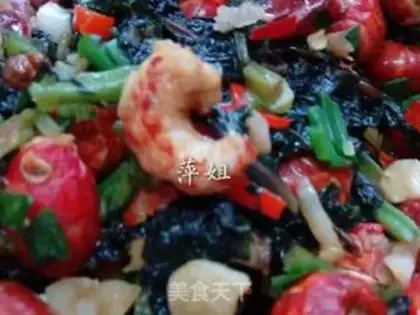 Make A red beer and shrimp tail step 11