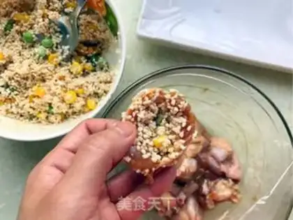 Make Crab-smelling chicken wings step 5