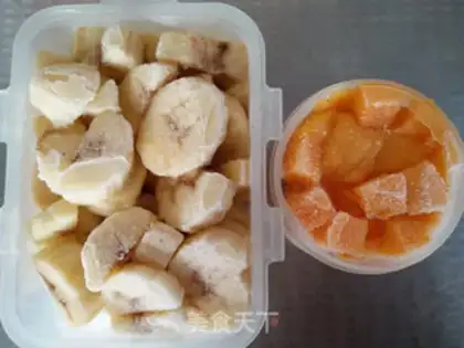 Make Banana mango ice cream step 3