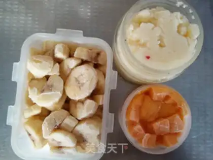 Make Banana mango ice cream step 4