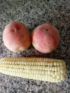 Make Peach corn juice step 0