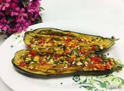 Make A microwave grilled eggplant step 8