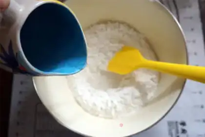 Make Coconut sesame soup step 1