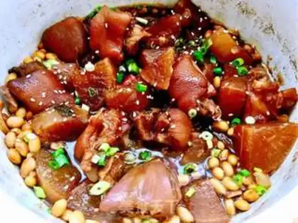 Make Bean radish and pig feet step 25