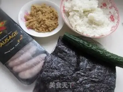 Make Sausage sushi step 0