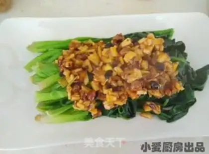 Make Spinach with mushroom sauce step 8