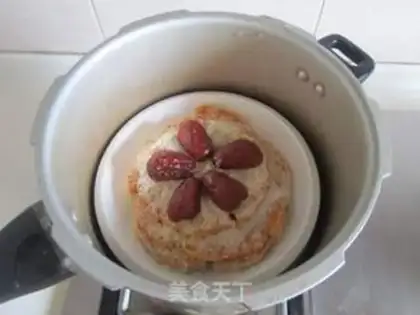 Make Red date rice evaporates pumpkins step 5