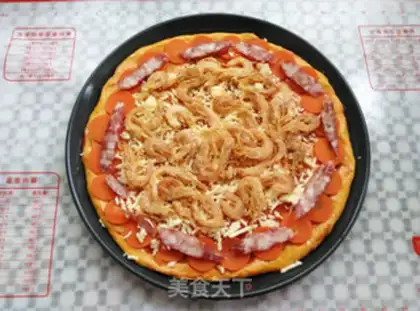 Make Gold-dry prawn pizza step 11