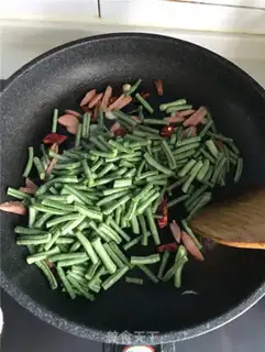 Make Sausage fried beans step 4