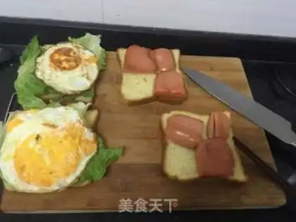 Make Egg ham sandwich step 4