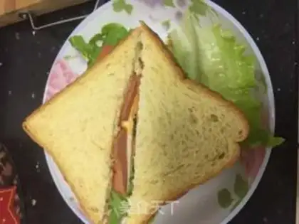 Make Egg ham sandwich step 5