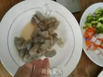 Make Shrimp rice step 1